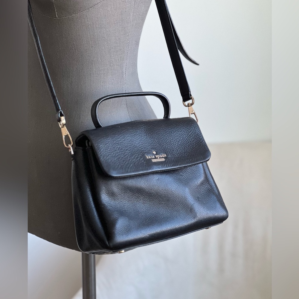Kate Spade Lombard Street Maryana Leather Satchel Black GUC